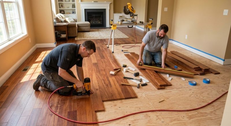 Cherry Floor Installation in Hillside, NJ