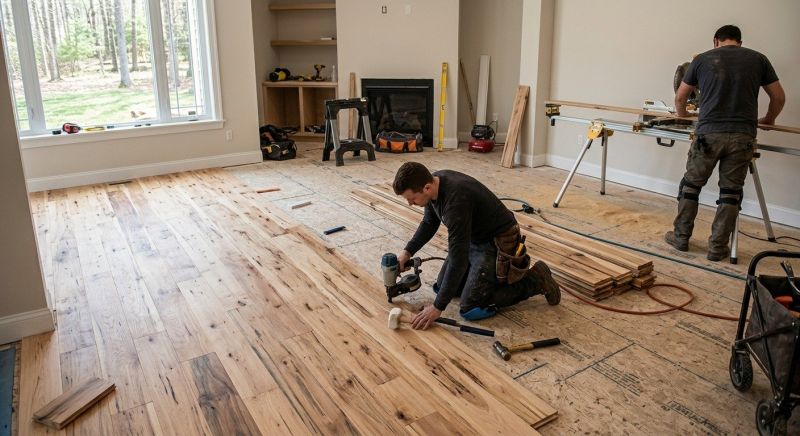 Hickory Floor Installation in Jersey City, NJ
