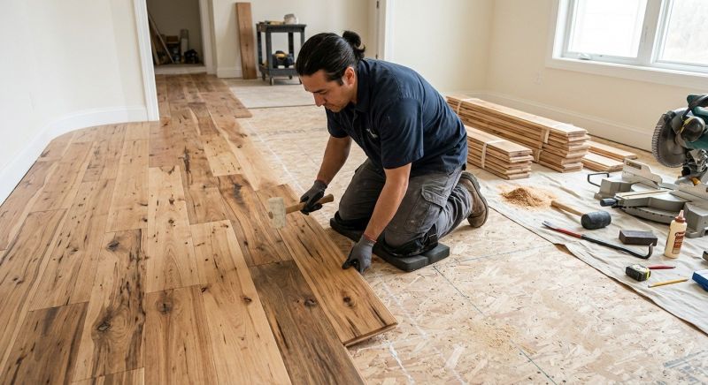Hickory Floor Installation in Jersey City, NJ