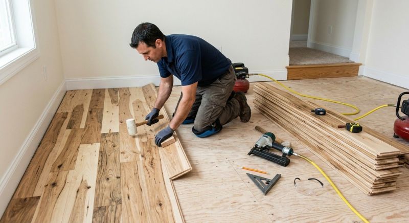 Hickory Floor Installation in Jersey City, NJ