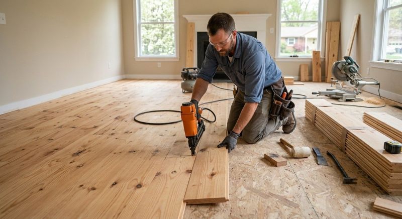 Pine Floor Installation in Jersey City, NJ