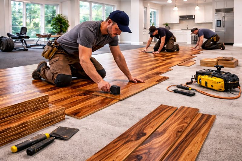 Teak Flooring Installation in Jersey City, NJ