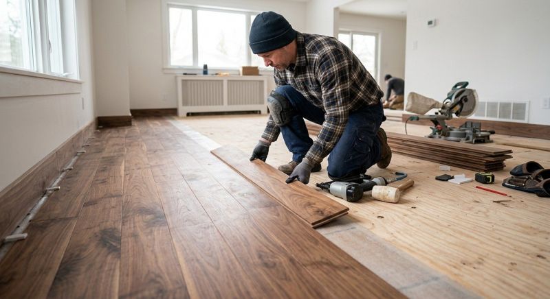 Walnut Flooring Installation in Jersey City, NJ
