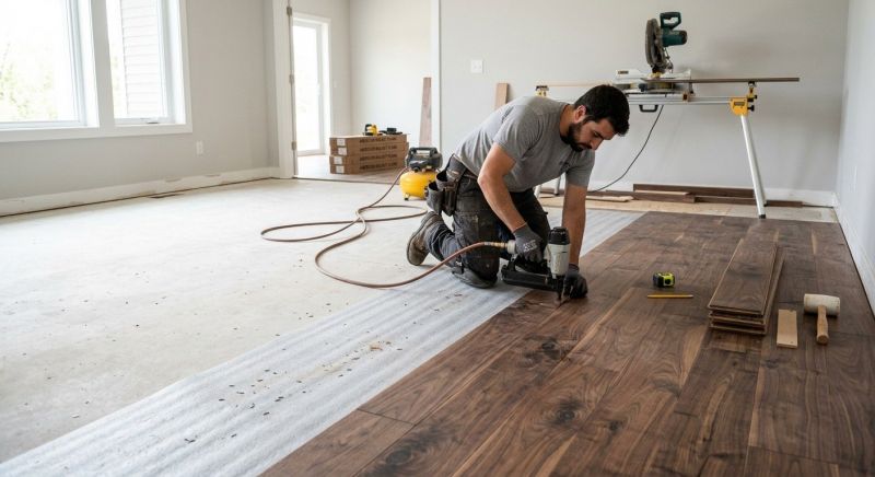 Walnut Flooring Installation in Jersey City, NJ