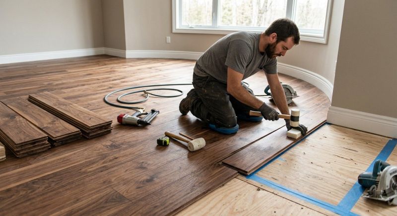 Walnut Flooring Installation in Jersey City, NJ